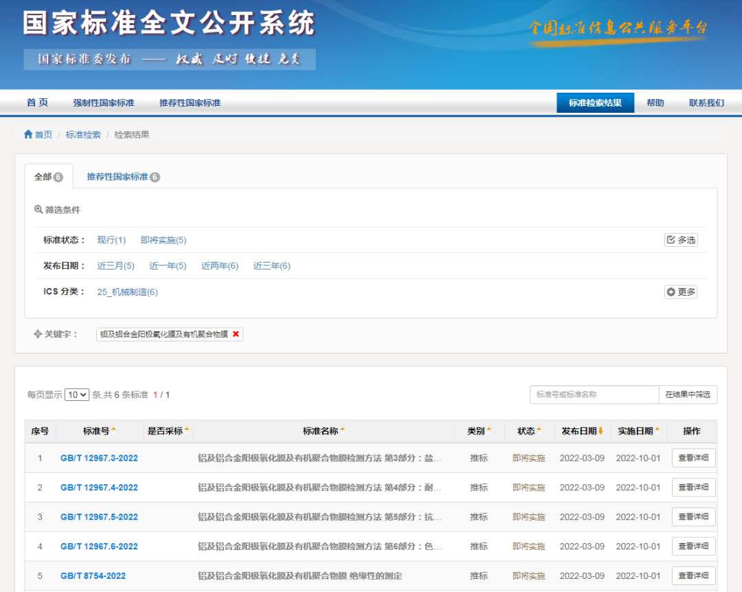 偉業(yè)集團參與修訂的四項鋁表面處理國家標準正式發(fā)布，將于10月1日實施